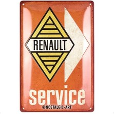 Nostalgic-Art Retro Sac Levha, 20 x 30 Cm, Renault – Service – Renault Aksesuar Hayranları Için Hediye Fikri, Orijinal Lisanslı Ürün (Olp), Metal, Vintage Tasarım, Sac Levhalar, Özdeyişler