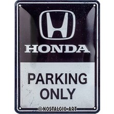 Nostalgic-Art Retro Sac Levha, 15 x 20 Cm, Honda Am – Parking Only – Honda Aksesuar Hayranları Için Hediye Fikri, Orijinal Lisanslı Ürün (Olp), Metal, Vintage Tasarım, Sac Levhalar Özdeyişler