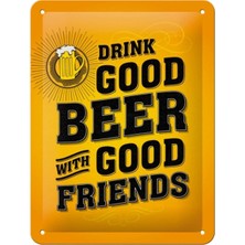 Nostalgic-Art 26204 Word Up – Drink Good Beer, Sac Levha 15 x 20 cm