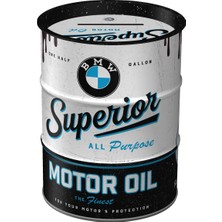 Nostalgic-Art Nostaljik Sanat Bmw Üstün Motor Yağı Para Kutusu Bmw Hayranları Için Hediyeler Metal Kumbara Vintage Teneke Para Kutusu