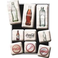 Nostalgic-Art 83082 Coca-Cola – Bottle Timeline, Magnet-Set (9teılıg)