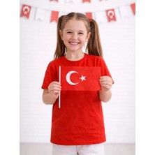 Parti Adresi Sopalı Türk Bayrağı Milli Bayram Kağıt El Bayrağı 20x12 cm 80'li
