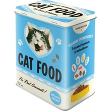 Nostalgic-Art Retro Saklama Kabı L, 3 L, Cat Food – Love Mix – Kedi Sahipleri Için Hediye Fikri, Kuru Mama Için Büyük Teneke Kutu, Vintage Tasarım