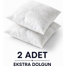 Megi Concept Kırlent Iç Yastık 2 Adet 45X45 cm Silikon Elyaf Dolgulu Dolgun Kare Puf Iç Yastık 450 gr 1. Kalite Dekoratif Yastık Içi