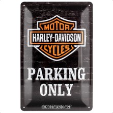 Nostalgic-Art 22231 Harley-Davidson – Parking Only, Sac Levha 20 x 30 cm