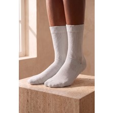 Katia & Bony Unisex File Örgülü Soket Çorap Açık Gri