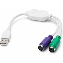 Derwell USB To Ps2 Dönüştürücü Çevirici Kablo Adaptör Masaüstü Laptop Pc Uyumlu Tak Çalıştır Çiftli Eski Klavye Fare Fareleri Yeni Nesil Bilgisayara Bağlama Aparatı Konnektör Mor Yeşil Port Bağlantısı Hub