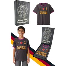 Gs Frm 045 785016 Galatasaray Orjinal Lisanslı Puma 2026/2027 Deplasman Siyah Çocuk  Forma Lazer Kutu Hediye