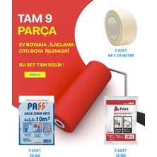 Dalpak Ambalaj Çok Amaçlı 9 Parça Boya & Tadilat Koruma Seti ( 3 Adet Maskeleme Bandı + 3 Adet Hışır Örtü + 3 Adet Zemin Brandası )