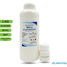 Ancapol 25 Shore RTV-2 Kalıp Silikonu - Ağır Döküm, Beton ve Poliüretan İçin Sert Kalıp Silikonu 1 KG