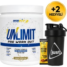 Sporfit Nutrition Unlimit Pre-Workout Amino Asit Tozu 510 Gr 30 Servis Kola + Shaker + Protein Kahve Hediyeli