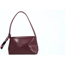 Biem Accessory Biem Bordo Fularlı Baget Omuz Çantası