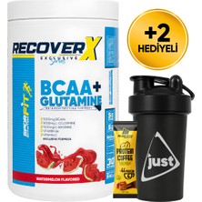Sporfit Nutrition RecoverX BCAA Amino Asit Tozu + L-Glutamine 540 Gr Glutamin 30 Servis Karpuz + Shaker + Protein Kahve Hediyeli