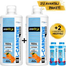 Sporfit Nutrition L-Carnitine 3500 Mg 1000 ml 2’li Avantaj Paketi 33 Servis Portakal + 2 x L-Karnitin Shot Hediyeli