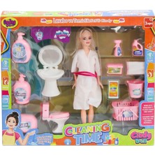 Fun And Market Buğz 02452 Cindy Doll Bebek Lavabo ve Temizlik Seti