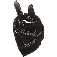 VeraGlobe Buğz Atatürk Imzalı Desenli Bandana 50*50