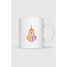Bahriyeli Collection  Monarşi Tayland Bayrağı Tayland Crown Prince Baskılı Kupa Bardak