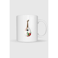 Bahriyeli Collection  Portekiz Ukulele Gitar Baskılı Kupa Bardak