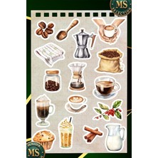 Omr Store Coffee Vintage Retro Laptop Sticker Suya Dayanıklı Etiket