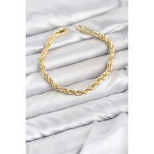 VeraGlobe Buğz cm Burgu Model Gold Renk Pirinç Kadın Bileklik