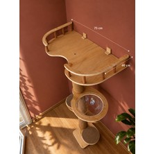 Zeyn Bade Modern / Lüks Kedi Kulesi, Kedi Evi ve Tırmalama Kulesi, Kedi Oyun Kulesi, Kedi Tırmala Kulesi (2mt Yükseklik)