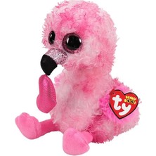Fun And Market Buğz Ty Beanie Boos Kalpli Flamingo Peluş Dainty 15 cm