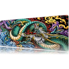 Urzuva Ember Dragon 90X40 4mm Gaming Oyuncu Mouse Pad Kaymaz Taban Büyük Klavye Fare Altlığı Mousepad