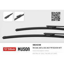 Silbak Muratech Silecek Süpürgesi Muz Tipi Bmw 5 Series (E60), M5 06/03-Bmw 6 Series (E63), M6, Cabriolet 01/04