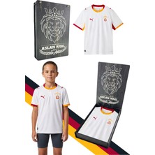 Gs Frm 046 785005 Galatasaray Orjinal Lisanslı Puma 2026/2027 Alternatif Beyaz Çocuk  Forma  Lazer Baskılı Hediye Kutu