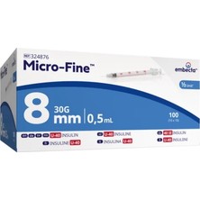 Micro-Fine™ Insülin Enjektörü 8 mm 0.5 ml