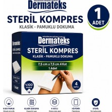 Dermateks Steril Kompres 7,5 7,5cm 4 Kat 100'LÜ (1 Paket)