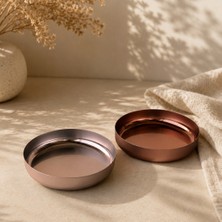 Sarkap Home 2'li 153 mm Bronz - Açık Bronz Orta Boy Çerez Tabağı