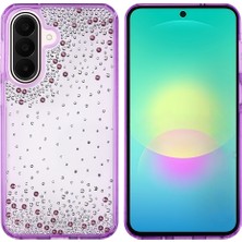 Kupa Galaxy A27 Kılıf Işıltılı Damla Taşlı Şeffaf Darbe Emici Airbag Silikon Kapak