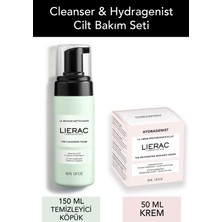 Lierac Cleanser & Hydragenist Cilt Bakım Seti – Arındırıcı Köpük Temizleyici,ışıltı Veren Nemlendirici Krem