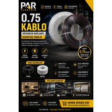 2x0.75 Mm² Alüminyum Elektrik Kablosu Çift Damar Esnek Tesisat KABLOSU(100 Metre )