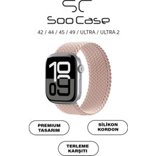 Mtl Apple Watch Uyumlu 1/2/3/4/5/6/se/7/8/9seri 42/44/45/49MM Solo Loop Kordon Kayış Silikon Sbeden MT94