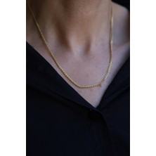 Yenigün Kuyumculuk 14 Ayar Altın (2 Mm) Çiftli Zincir Kolye