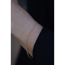 Yenigün Kuyumculuk 14 Ayar Altın (2 Mm) Love Zincir Bileklik