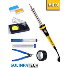 Solinpatech 80W Profesyonel Resistörlü Kalem Havya Pasta Lehim Stand Bant Lehim Pompası Yankeski Lehim Makinesi