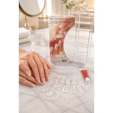 Monalisa Home 100 Adet Şehfaf Renk Lüks Badem Takma Tırnak