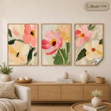 Akıllı Kağıt Statik Tutunma Özellikli Tablo - Poster Çiçek (Model- 114)
