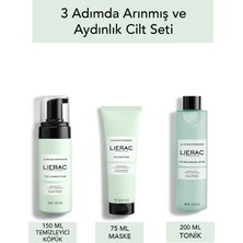 Lierac 3 Adımda Arınmış ve Aydınlık Cilt Seti – Köpük Temizleyici & Peeling Maske & Nemlendirici Losyon