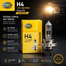Hella H4 12V 60/55W Halojen Uzun Kısa Far Ampulü Orijinal Tekli