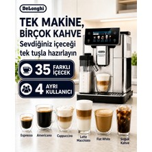 Delonghi Primadonna Aromatic Tam Otomatik Kahve Makinesi – 35+ Içecek Seçeneği, 4 Kullanıcı Profili, Lattecrema Süt Sistemi, Sıcak & Soğuk Kahve Hazırlama