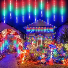 Bilfold 10'lu 45 cm Uzunluğunda Plastik Meteor 2m Kablo LED USB Rgb Ağaç Işığı – Renk Değiştiren Asmalı Dekoratif Bahçe ve Dış Mekan Aydınlatması