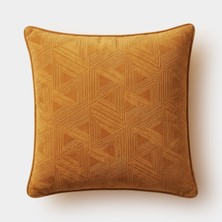 Lidoma Home LİDOMA HOME "Vertex" Dokulu Kırlent Kılıfı - 45x45 - Hardal