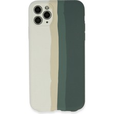 Muratech Newface Iphone 11 Pro Kılıf Ebruli Lansman Silikon - Beyaz-Gri