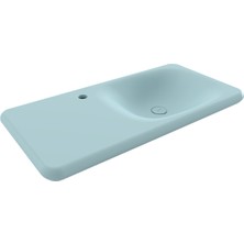 Bocchi Fenice Etajerli Lavabo Mat Buz Mavisi 90 cm