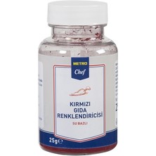 Metro Chef Su Bazlı Gıda Boyası 25 G Kırmızı Toz (5'li Paket)