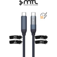 Mtl 40W Pd Type-C To Type-C Örgülü Hızlı Şarj ve Data Kablosu 1 Metre MT2130
